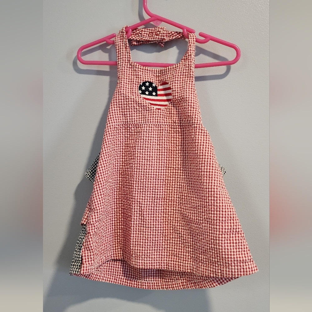 Duck Head Red Gingham Kids Dress Red White And Blue 12 Months